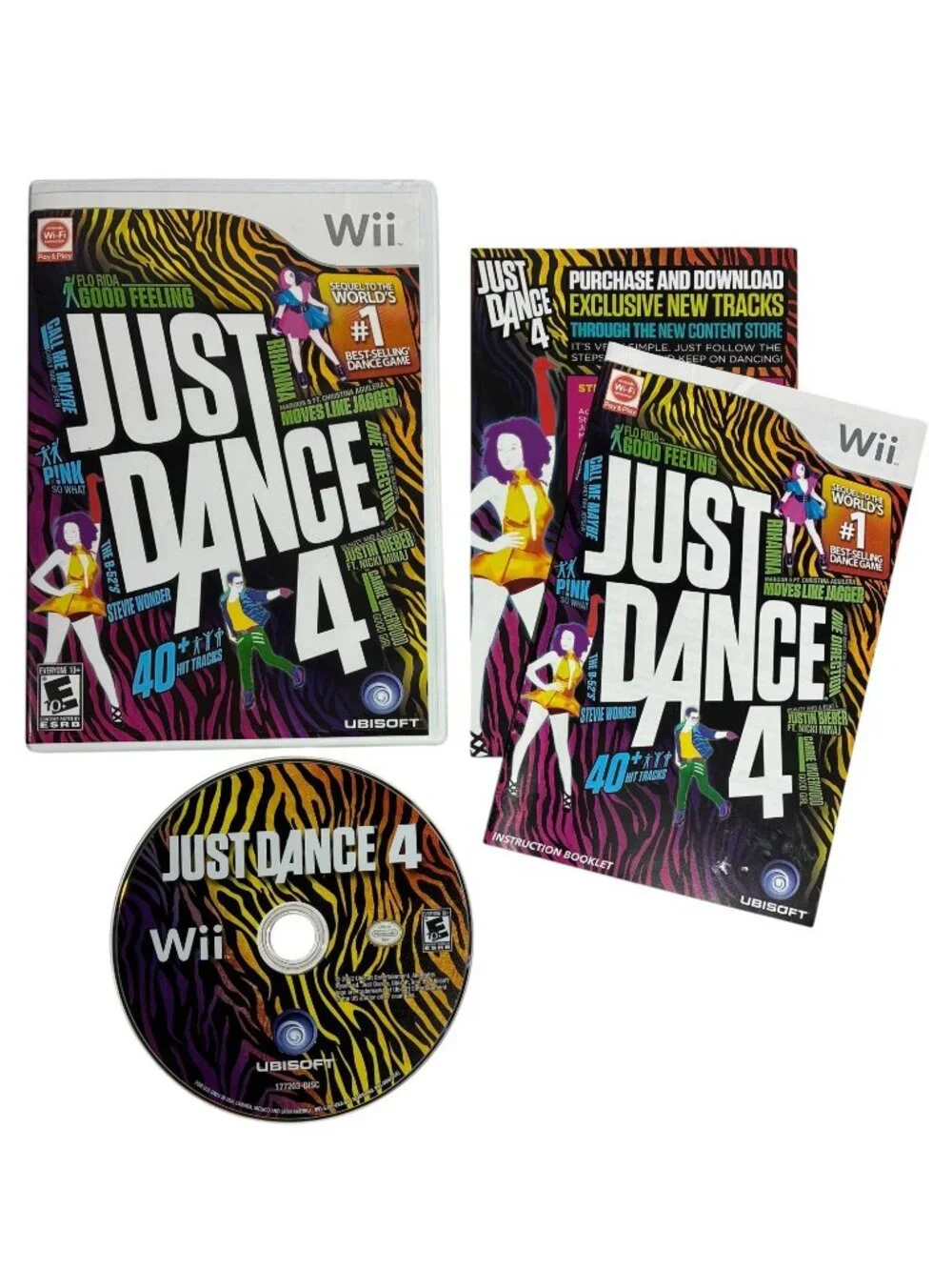 Wii Just Dance 3 Just Dance 4 Just Dance 2017 Nintendo Case Manual Disc Tested